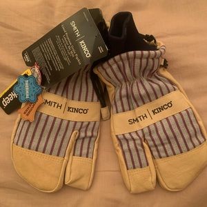 BRAND NEW SMITH | KINCO LARGE PREMIUM PIGSKIN LOBSTER SKI MITTENS